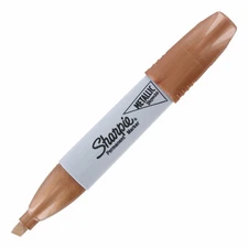 Sharpie Metallic Permanent Marker, Chisel Tip, Bronze, 1 Count