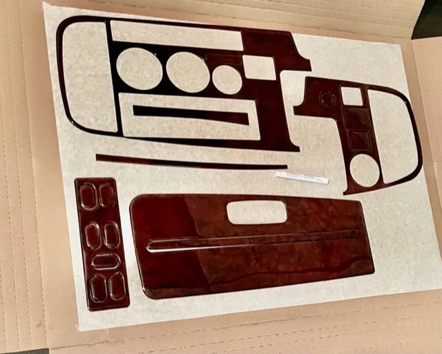 SAAB 900 FIT 1987 - 1994 CONVERTIBLE PLASTIC CHERRY BURL WOOD SET DASH TRIM KIT - Изображение 4 из 4