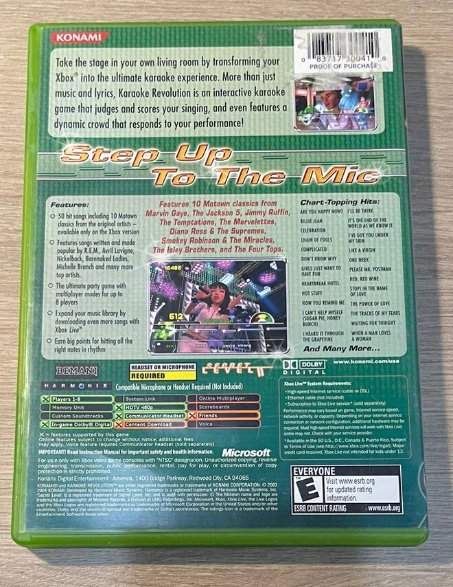 Karaoke Revolution (Konami) Microsoft Xbox 2004 - VERY GOOD - Image 2 of 4
