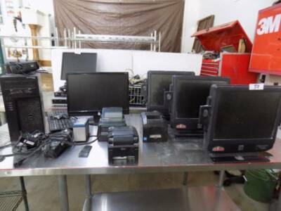 Electronic POS System Computers, Monitors, Keyboards, & Cords