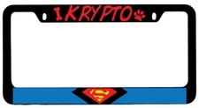 Krypto Black METAL License Plate Frame DC