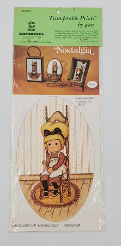 Vintage Carousel Crafts Print For Poly Domes Frames Decoupage Katy Pearl Girl