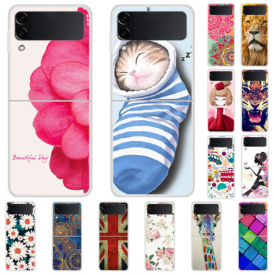 Custom Bus Jack Tiger Lion Rose Cat For Samsung Galaxy Z Flip 3 4 5 6 Case Cover