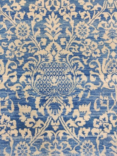 Vintage Hand Knotted Rug for Kids Bedroom 100% Wool William Morris 3'3" x 6'7" - Picture 14 of 24