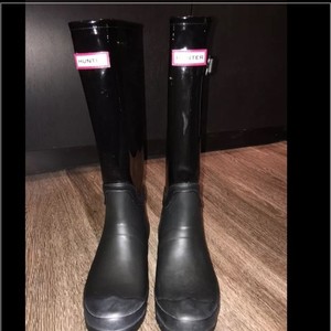 clear hunter rain boots