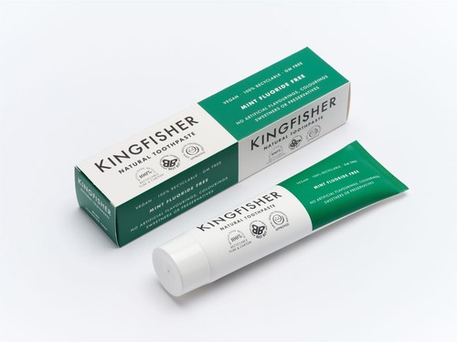 Kingfisher Toothpaste - Mint (Fluoride Free) 100ml (Pack of 6) - Picture 4 of 5