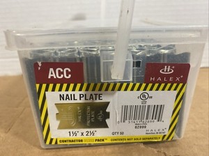40 count Halex Accessories Nail Strike Protector Plates 1-1/2" X 2-1/2" 62899