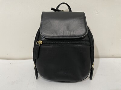 HiDesign Scully Leather H722 Small Black Calfskin Backpack