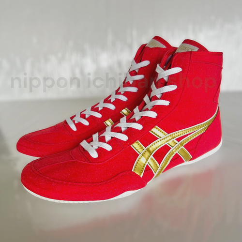 【Auf Lager】ASICS Ringerschuhe 1083A001 EX-EO TWR900 Rot x Gold x Weiß - Bild 2 von 7