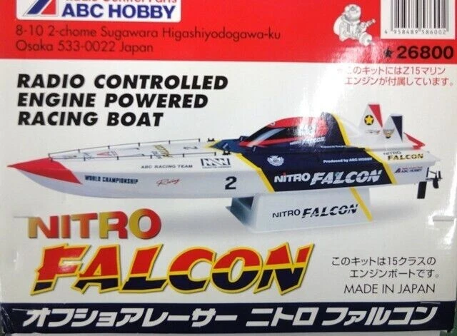 ABC Hobby RC engine boat Offshore Racer Nitrofalcon with engine Vintage NOS