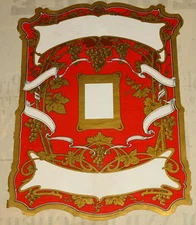 Litho HABERER PLOUVIEZ LARGE LABEL CHROMOLITHO ALCOHOL WINE ART NOUVEAU 1900