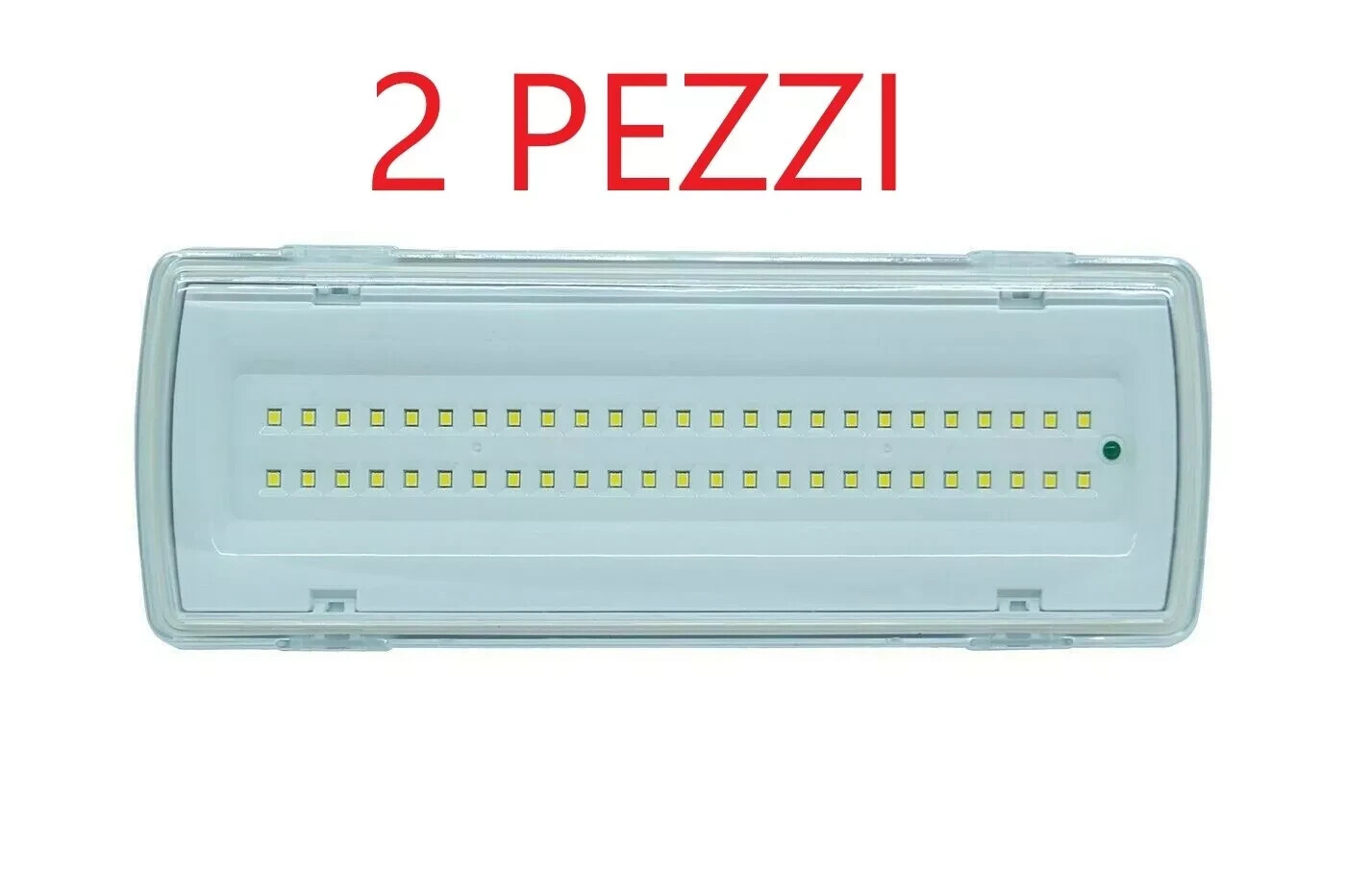 2X Lampada Emergenza 50 LED Incasso Bianca 4W | Kit Anti Black-Out Casa