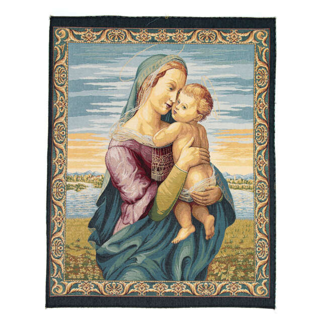 Arazzo Madonna Tempi di Raffaello Sanzio 65x50 cm