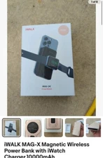 iWALK MAG-X Magnetic Wireless Power Bank with iWatch Charger,10000mAh