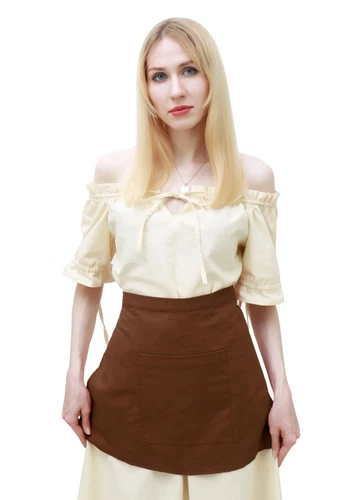 UJUROU Medieval Vintage Apron with Pockets Linen Aprons