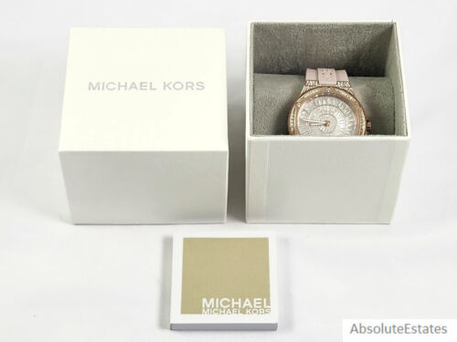 NEW Michael Kors Lennox Pave Glitz Crystal Pink & Rose Gold Watch MK7334 NWT - Picture 3 of 5