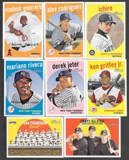 2008 Topps Heritage Complete Green Back Base Set (425 cards) 