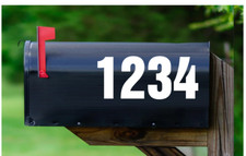 SET OF 2 Custom Mailbox Numbers Vinyl Decals Numbers Only