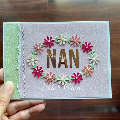 Floral Happy Mothers Day Card for NAN, Handmade in Australia - Picture 2 of 6