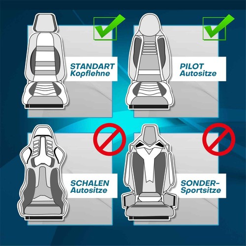 Fundas de asiento Pilot adecuadas para BMW Serie 1 F40 (en negro) | Asientos delanteros | Prime - Imagen 11 de 12