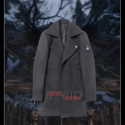 Resident Evil Village Chris Redfield Cosplay Trench Coat Herren Mid-Length 