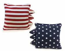 Stars and Stripes All Weather Cornhole Bags! American Flag Bag! - Resin Filled!