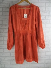 Tigerlily womens smock dress orange BNWT maresa dress guava 12