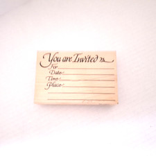 Rubber Stamp STAMPENDOUS Party Invitation "You are Invited" Time Date Place