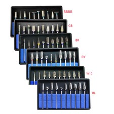 Dental Lab Polishing Bur Drills Tungsten Steel Carbide Burs Burrs 2.35MM 6 Types