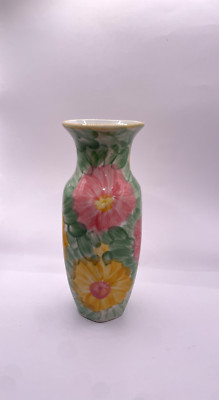 floral bud vase, multicolor pattern