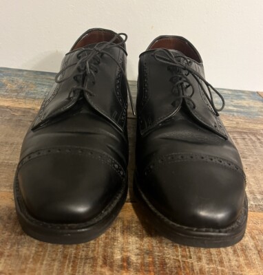 Allen Edmonds Benton 3408 Black Cap Toe Semi-Brouge Derby 