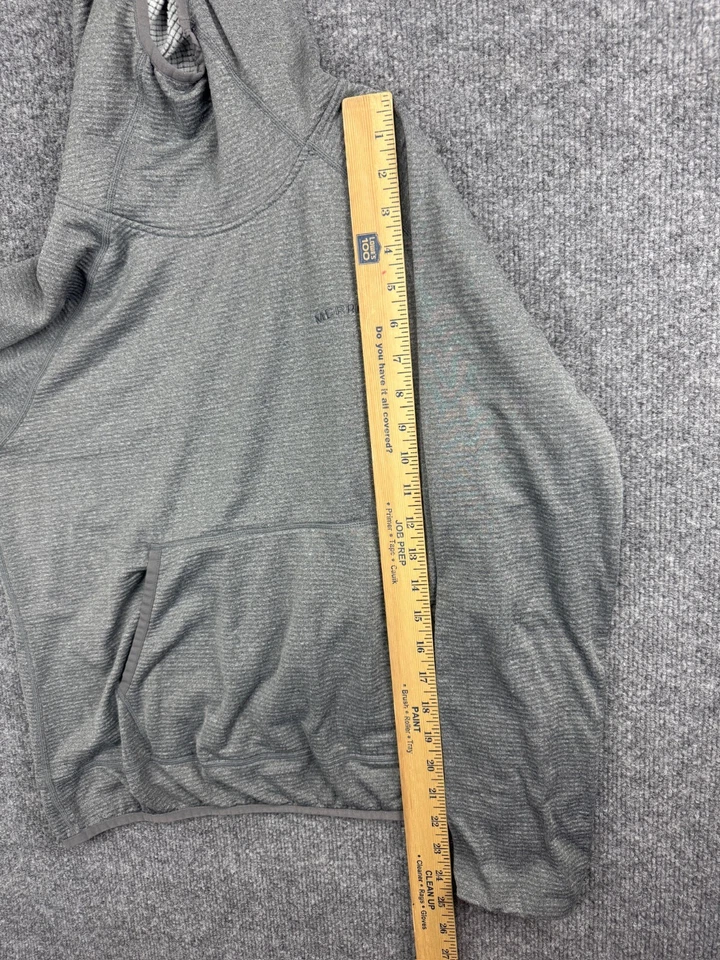 Женская толстовка с капюшоном Merrell средний серый пуловер вафельный вязаный карман с высоким вырезом - Изображение 4 из 4