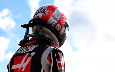 Casco Romain Grosjean Haas 2017 F1 Spark Scala 1:5 - Raro Con Rivista