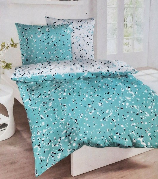 Schiesser Renforce BettwäSche Set Jackson 155 X 220 Cm TüRkis/Weiß Gepunktet-image