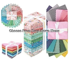 Fat Quarters 1/4's ~ Riley Blake Playtime 30's & Gingham Cotton Fabric
