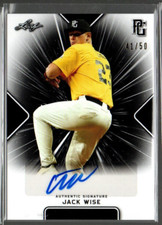 2021 Leaf Perfect Game National Showcase Black #BAJW1 Jack Wise Auto /50