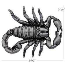Gray Silver 3D Scorpion Western Belt Buckle
