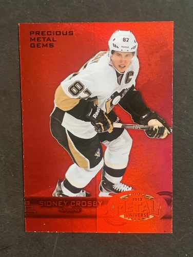 Sidney Crosby 2012 -13 Fleer Retro Metal Universe Precious Metal Gems Red 5 /100