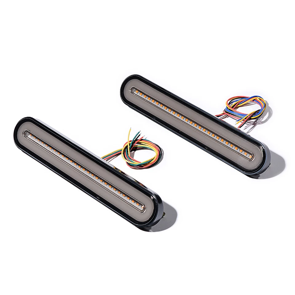 For Harley Davidson Dual Rear Fender/Bagger Vertical Mount LED Rod Light Kit - Image 4 of 4