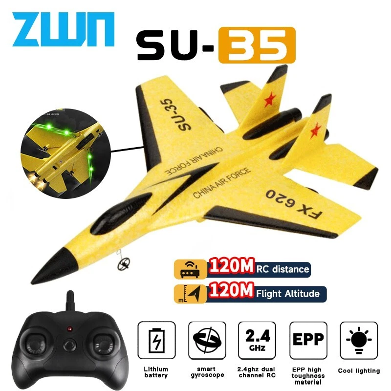 SU-57 Remote Control Airplane 2.4G Toys Foam Toy Plane 