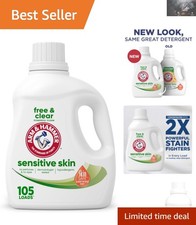 Unscented Free & Clear Laundry Detergent with Baking Soda, 105 Loads - 105 fl oz 0.15 per gallon