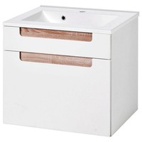BadezimmermöBel 60Cm Waschtisch Hochglanz Weiß BadmöBel Waschplatz GäSte Wc Bad