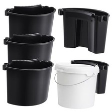 Pcs Car Detailing Bucket 10.2 x 7.8 x 5.5 Inches Portable Car Washing 4 Black