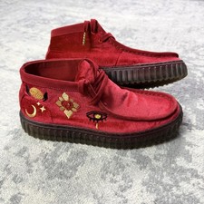 Clarks Torhill Casual Lace Up Shoes / Low Boots Red Velvet UK 6 G / EU 39.5 