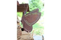 Gartenfigur Schmetterling Edelrost Landhaus Dekofigur Gartendeko Falter Rost