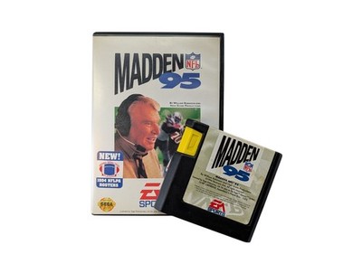 MADDEN 95 [Sega Genesis, 1994] NFL Football Cartridge & Case TESTED John 90s VTG