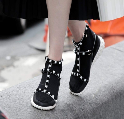 Valentino Garavani Black Rocktsud Bodytech Sneakers EU 39