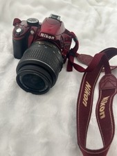 Nikon D3200 Digital Camera - Red Includes Battery, Charger Memory Card