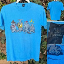 Vintage 1982 Texas Armadillo T Shirt Cowboy Beer Graphic Anvil USA Made Size M