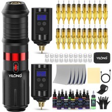 Full Wireless Tattoo Machine Kit Including 1500Mah Dual Power Supply and Needles